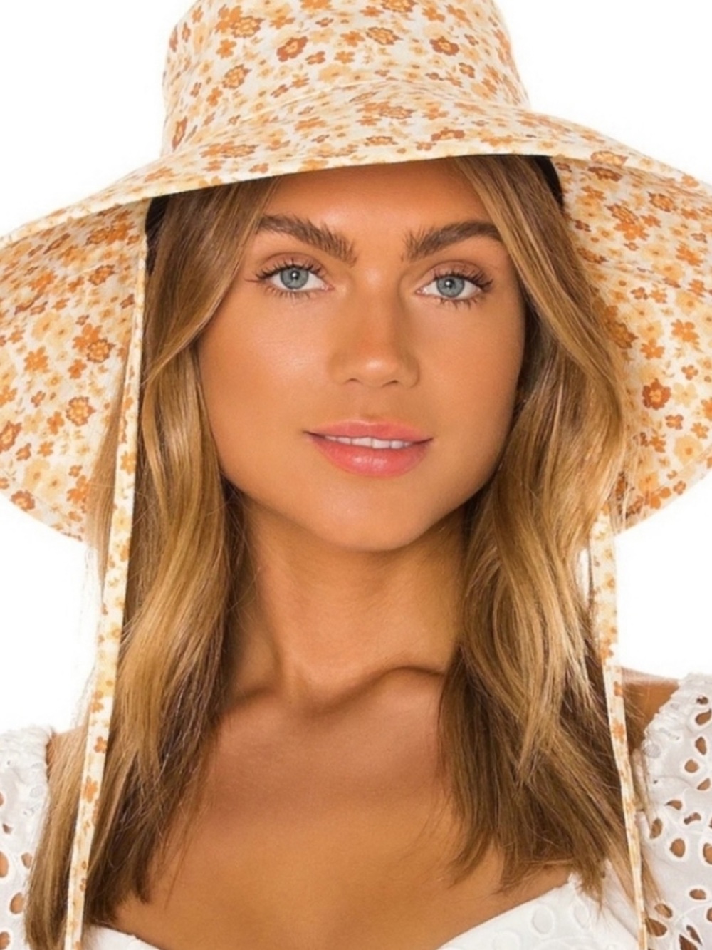 Lack Of Color Floral Tie Sun Hat